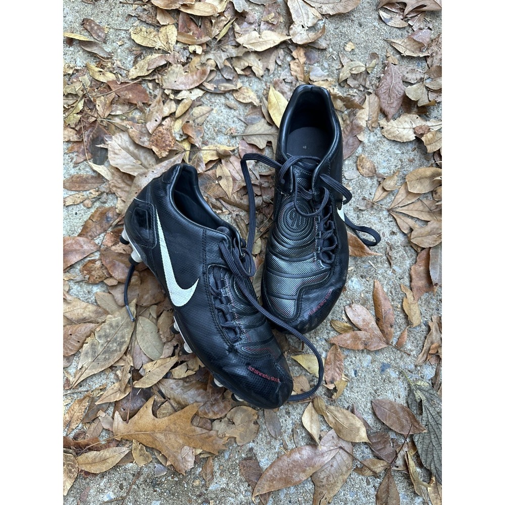 Nike Total 90 Shoot II FG Black Red Soccer Cleats Mens US 7.5